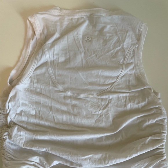 White lululemon cinched tank top|size 4|work about 10 times - Picture 3 of 4